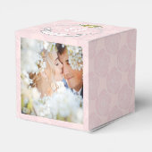 結婚式の引き出物ボックスあなたの写真モノグラム名 フェイバーボックス (裏面サイド)