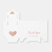 結婚式の引き出物ボックスとバラ金ゴールドありがとう フェイバーボックス (折り畳みなし)