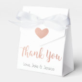 結婚式の引き出物ボックスとバラ金ゴールドありがとう フェイバーボックス (正面サイド)