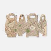 結婚式の引き出物ボックスとヴィンテージサンノゼCAマップ フェイバーボックス (折り畳みなし)