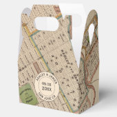 結婚式の引き出物ボックスとヴィンテージサンノゼCAマップ フェイバーボックス (オープン)