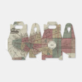 結婚式の引き出物ボックスとヴィンテージニューヨークシティマップ フェイバーボックス (折り畳みなし)