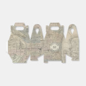 結婚式の引き出物ボックスとヴィンテージフィラデルフィアPAマップ フェイバーボックス (折り畳みなし)