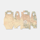 結婚式の引き出物ボックスとヴィンテージワシントンDCマップ フェイバーボックス (折り畳みなし)