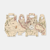 結婚式の引き出物ボックスとヴィンテージワールドアドベンチャーマップ フェイバーボックス (折り畳みなし)