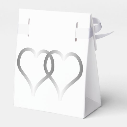 結婚式の引き出物ボックスシルバーハート フェイバーボックス (裏面サイド)