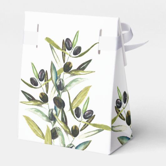 結婚式の引き出物ボックスズオリーブブランチグリーナリー フェイバーボックス (裏面サイド)