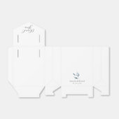 結婚式の引き出物ボックスダスティブルーボタニカル フェイバーボックス (折り畳みなし)