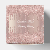 結婚式の引き出物ボックスバラ金ゴールドカスタム文字名 フェイバーボックス (上部)