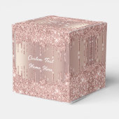 結婚式の引き出物ボックスバラ金ゴールドカスタム文字名 フェイバーボックス (裏面サイド)