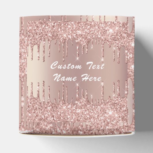 結婚式の引き出物ボックスバラ金ゴールドドライカスタムブ文字名 フェイバーボックス (上部)