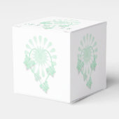 結婚式の引き出物ボックスペパーミントバタフライハート フェイバーボックス (正面サイド)