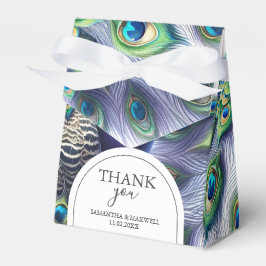 結婚式の引き出物ボックス王室の孔雀 フェイバーボックス