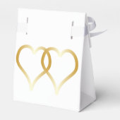 結婚式の引き出物ボックス金ゴールドハート フェイバーボックス (裏面サイド)