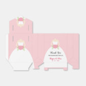 結婚式の引き出物ボックス(ピンクブライダルガウン) フェイバーボックス (折り畳みなし)