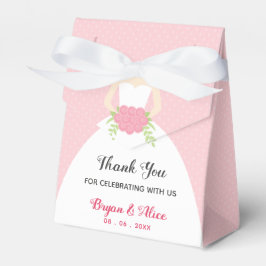 結婚式の引き出物ボックス(ピンクブライダルガウン) フェイバーボックス