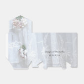 結婚式の引き出物ボックス、ヴィンテージレース フェイバーボックス (折り畳みなし)