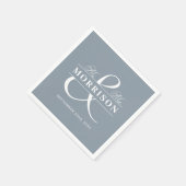 結婚式の引き出物ミセス・ダスティー・ブルー スタンダードカクテルナプキン (角)