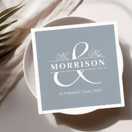 結婚式の引き出物ミセス・ダスティー・ブルー スタンダードカクテルナプキン