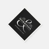 結婚式の引き出物ミセス・白黒 スタンダードカクテルナプキン (角)