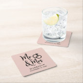 結婚式の引き出物ミセス・赤面 スクエアペーパーコースター (インサイチュ)