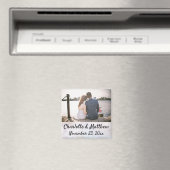 結婚式の引き出物モダンタイポグラフィ写真 マグネット (インサイチュ (食洗機))