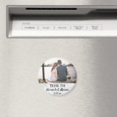 結婚式の引き出物モダンタイポグラフィ写真 マグネット (インサイチュ (食洗機))