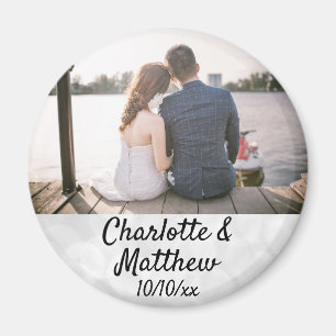 結婚式の引き出物モダンタイポグラフィ写真 マグネット