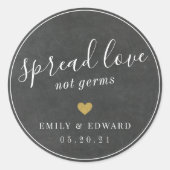 結婚式の引き出物モダンハンドサニタイザシャルボード ラウンドシール (正面)