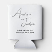 結婚式の引き出物モダンミニマリスト名 缶クーラー (裏面)