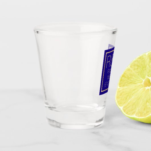 結婚式の引き出物モノグラムのショットガラス ショットグラス (左)