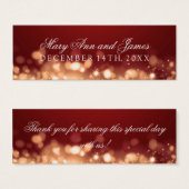 結婚式の引き出物ラベルきらめくライト金ゴールド (正面&裏面)