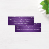 結婚式の引き出物ラベルきらめくラインパープル (デスク)