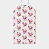 結婚式の引き出物ラベルウォーターカラールースター ギフトタグ (裏面)