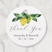 結婚式の引き出物ラベルウォーターカラーレモン フェイバータグ (裏面)