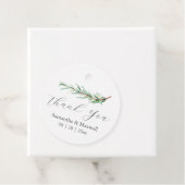 結婚式の引き出物ラベルウォーターカラーローズマリーブランチ フェイバータグ (インサイチュ)