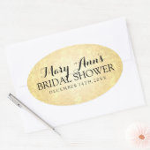 結婚式の引き出物ラベルゴールドフォイルルックスターズ紙吹雪 楕円形シール (封筒)