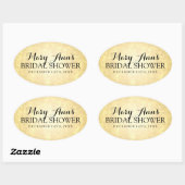 結婚式の引き出物ラベルゴールドフォイルルックスターズ紙吹雪 楕円形シール (シート)