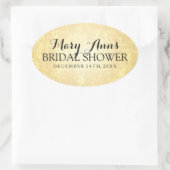 結婚式の引き出物ラベルゴールドフォイルルックスターズ紙吹雪 楕円形シール (バッグ)