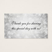 結婚式の引き出物ラベルシルバーウィンターワンダーランド (裏面)