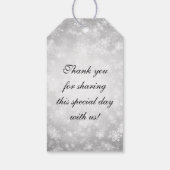 結婚式の引き出物ラベルシルバーウィンターワンダーランド ギフトタグ (裏面)