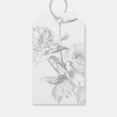 結婚式の引き出物ラベルシンプルモダンフローラ銀 ギフトタグ (裏面)