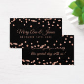 結婚式の引き出物ラベルバラ金ゴールドグリッター紙吹雪ブラック (デスク)