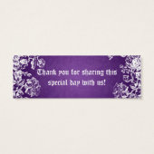 結婚式の引き出物ラベルビクトリアンフローリッシュパープル (裏面)