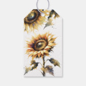 結婚式の引き出物ラベル水彩ひまわり ギフトタグ (裏面)