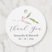 結婚式の引き出物ラベル水彩植物学 フェイバータグ (裏面)