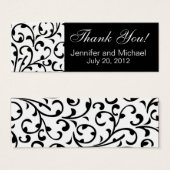 結婚式の引き出物ラベル白黒ダム (正面&裏面)