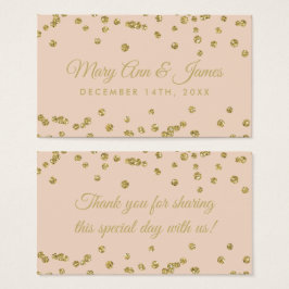 結婚式の引き出物ラベル金ゴールドグリッター紙吹雪赤面バラ