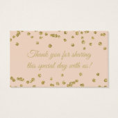 結婚式の引き出物ラベル金ゴールドグリッター紙吹雪赤面バラ (裏面)