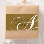 結婚式の引き出物ラベル金ゴールドモノグラムA ラベル (インサイチュ)
